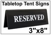 3" x 8" Table Top Tent Sign
No Soliciting Table Top Tent Sign
2" x 8" Engraved Table Top Tent Sign
2" x 6" Engraved Table Top Tent Sign
Tent Signs
Table Top Tent Sign