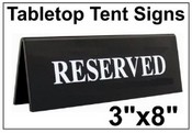 3" x 8" Table Top Tent Sign
No Soliciting Table Top Tent Sign
2" x 8" Engraved Table Top Tent Sign
2" x 6" Engraved Table Top Tent Sign
Tent Signs
Table Top Tent Sign