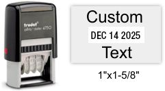 Trodat Printy 4750/L7 Hours Date and Text Stamp – Black