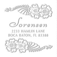 MONOGRAM EMBOSSING SEAL
Custom Tropical Flower Address Embosser