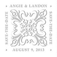 MONOGRAM EMBOSSING SEAL
Custom Square Design Save The Date Embosser