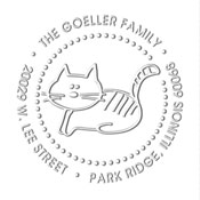 MONOGRAM EMBOSSING SEAL
Custom Cat Design Address Embosser