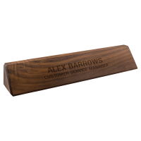 Laser Engraved Solid Walnut Desk Wedge
Engraved Solid Walnut Desk Wedge