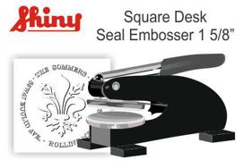 1-5/8" Square Embossing Seal
EH Shiny Square Embossing Seal