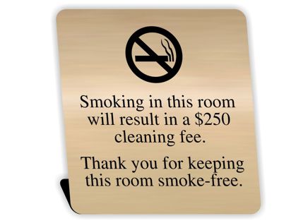 Engraved No Smoking Easel Tabletop Sign
