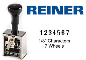 Reiner 19/7, 7-Wheel Numbering Machine