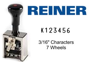 Reiner 7A K-T 7-Wheel Numbering Machine