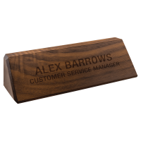 Laser Engraved Solid Walnut Desk Wedge
Engraved Solid Walnut Desk Wedge