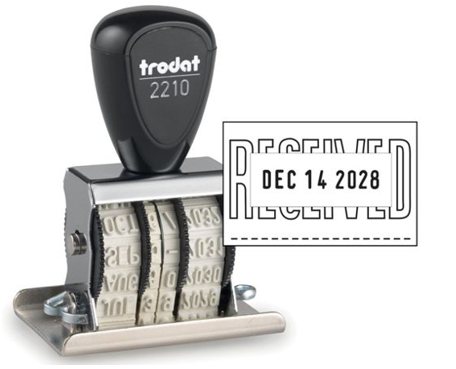 Trodat 2210-L1 RECEIVED Metal Frame Dater
