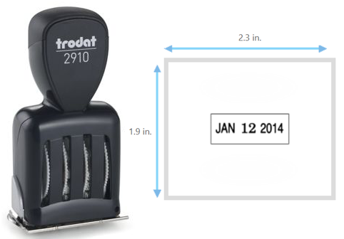 Trodat 2910/P07 Die Plate Date Stamp