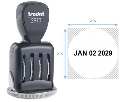Trodat 2910/P30 Die Plate Date Stamp