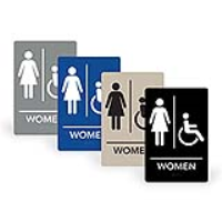 ADA Sign HANDICAP WOMEN 6"x9"