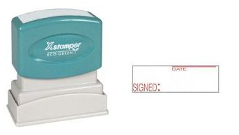 Xstamper Pre-Inked Stock Stamp "SIGNED"
Xstamper Stock Stamp