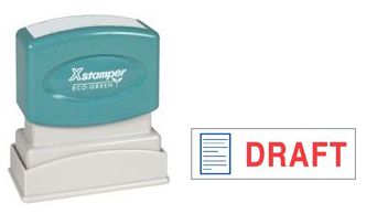 Xstamper Pre-Inked Stock Stamp "DRAFT"
Xstamper Stock Stamp