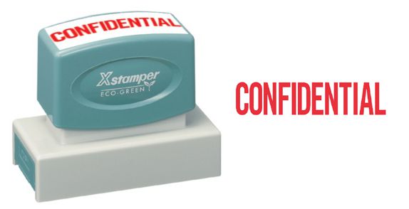 Xstamper Jumbo Stock Stamp "CONFIDENTIAL"
Xstamper Stock Stamp